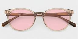 Allison Clear Brown Round Sunglasses1