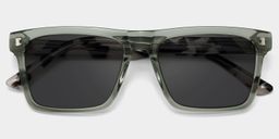 Henry Gray Green Rectangle Sunglasses1