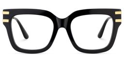 Lidia Black Square Glasses1