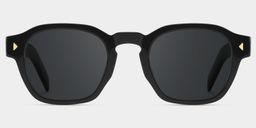 Leilani Black Rectangle Sunglasses0