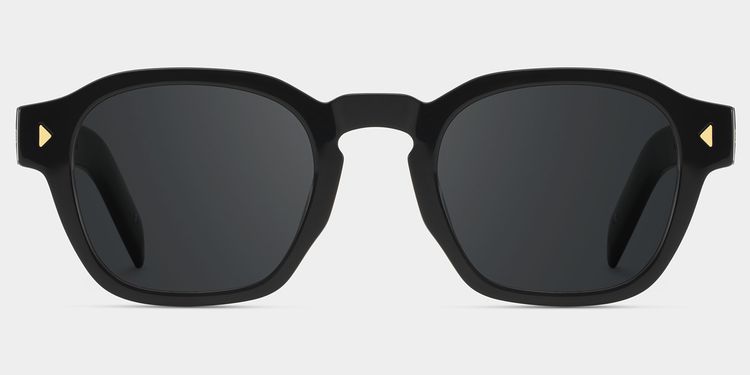 Leilani Black Rectangle Sunglasses