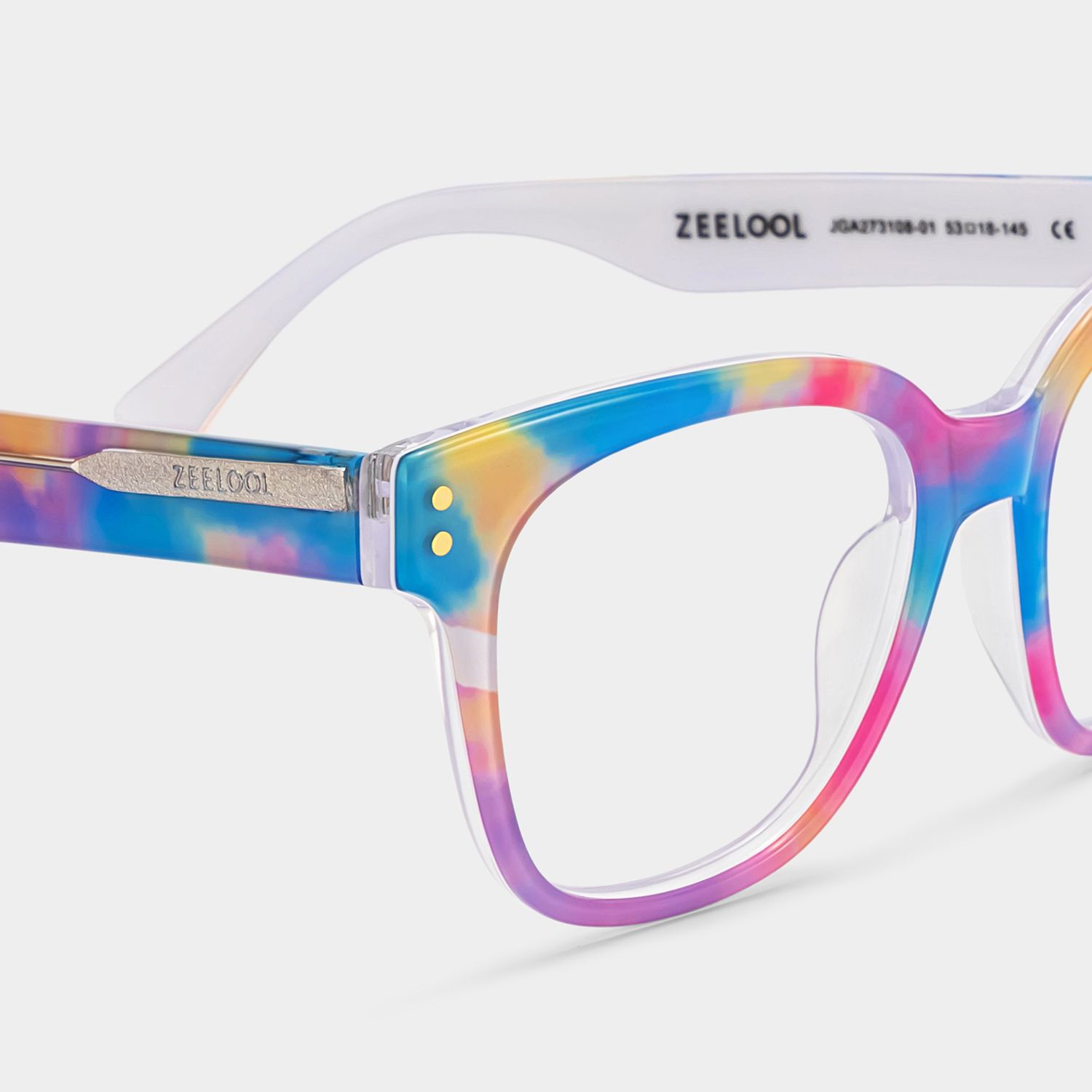 Dante Eyeglasses in Square Multicolor Frame | Zeelool5