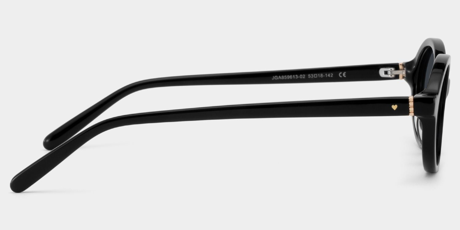 Everly Oval Black Prescription Sunglasses | ZEELOOL3