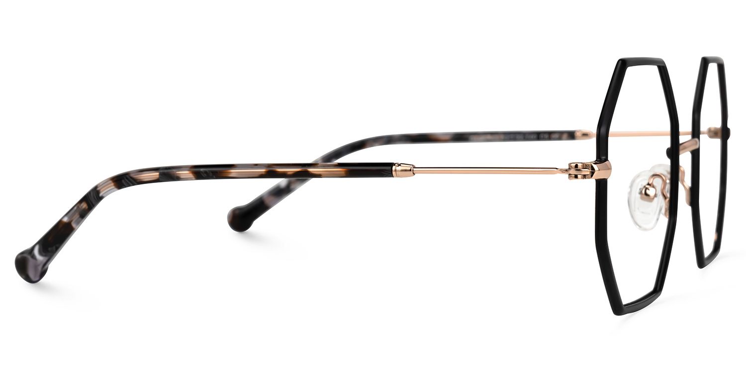Geometric Griffith Black Frame Glasses for Sale | Zeelool3