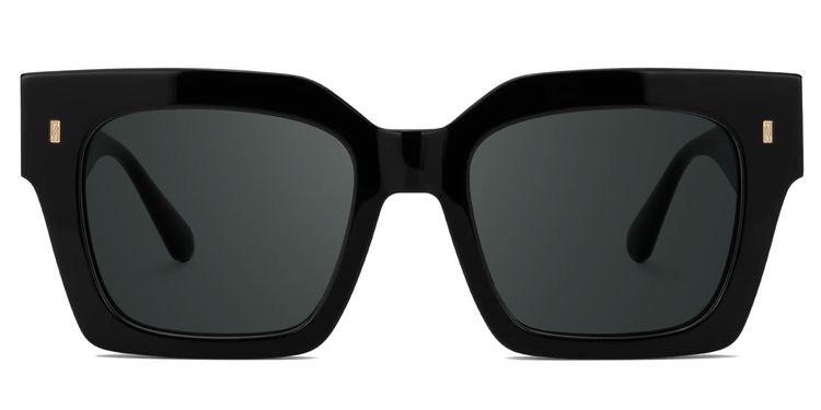 Cummings Black Square Sunglasses