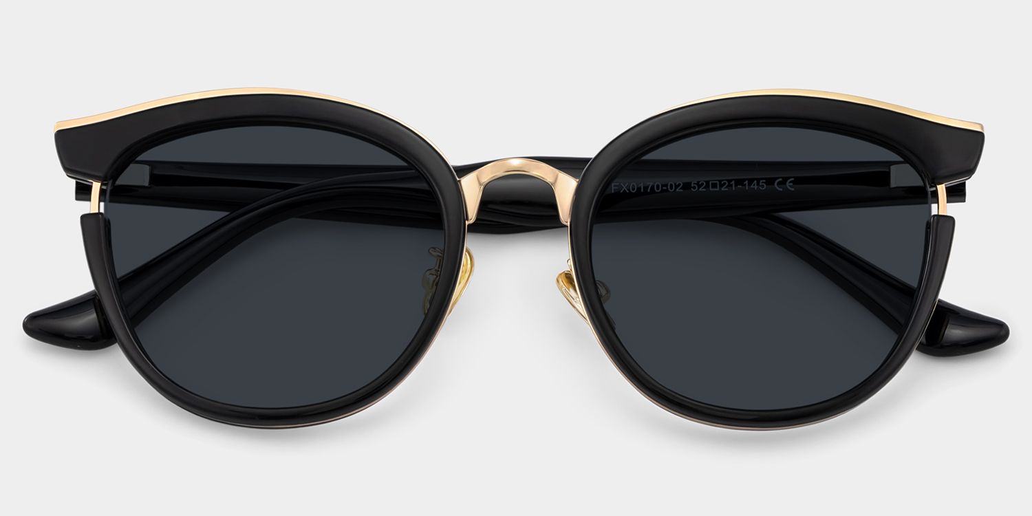 Laraine Cat Eye Black Sunglasses for Women & Men | ZEELOOL1