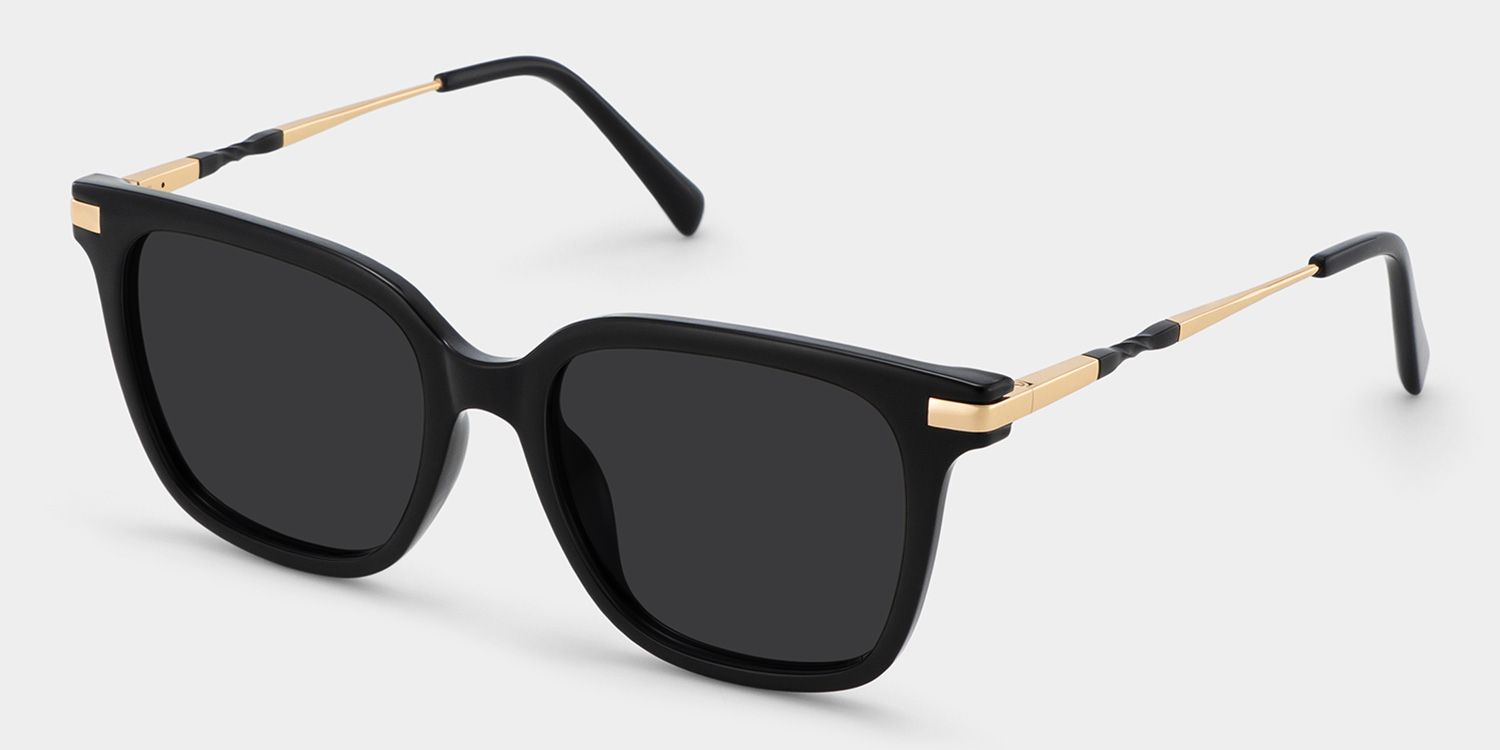 Jacqui Rectangle Black Frame Sunglasses Online Sale | ZEELOOL2