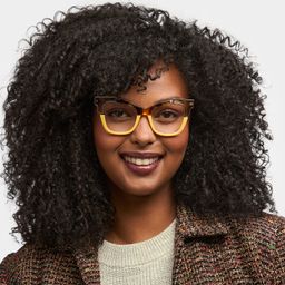 Rhoden Yellow Cat eye Glasses0