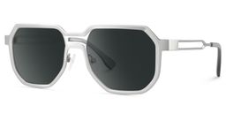 Hype Silver Geometric Sunglasses3