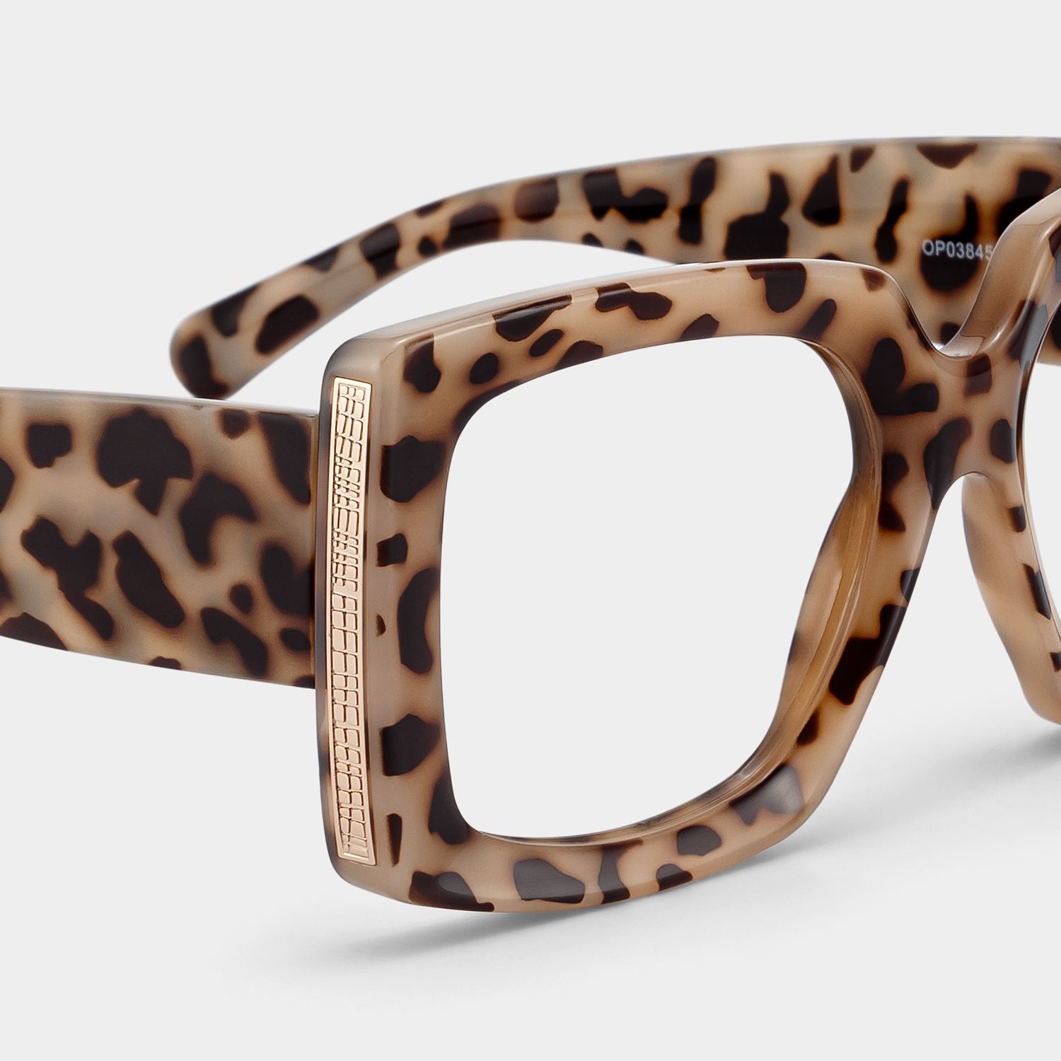 Yael Square Light-Tortoise Glasses | Zeelool Glasses4