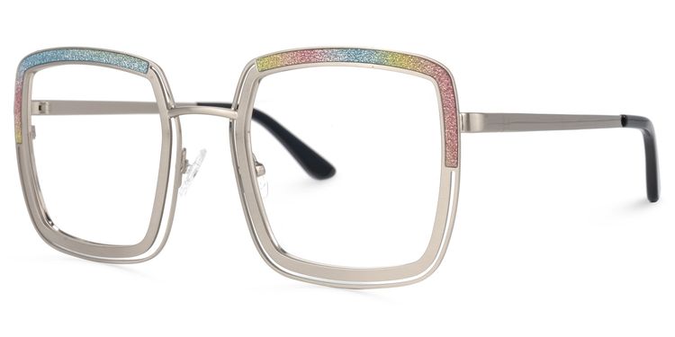 Polomsky Square Silver Glasses