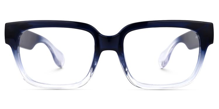 Colin Dark-Blue Rectangle Glasses