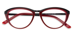 Cirocco Cat Eye Dark Red Glasses1