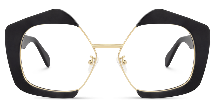 Frankie Geometric Black Glasses