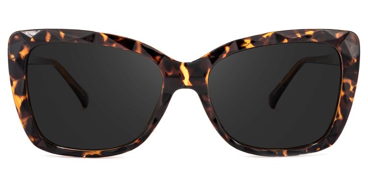 Edna Yellow-Tortoise Rectangle Sunglasses