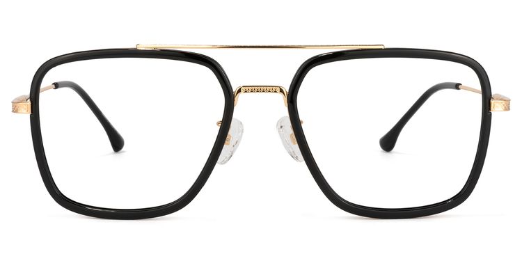 Nayeli Aviator Black-Gold Glasses