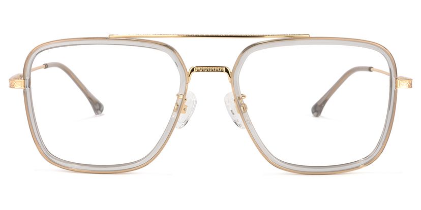 Nayeli Aviator Gray-Gold Glasses