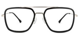 Nayeli Black-Silver Aviator Glasses0