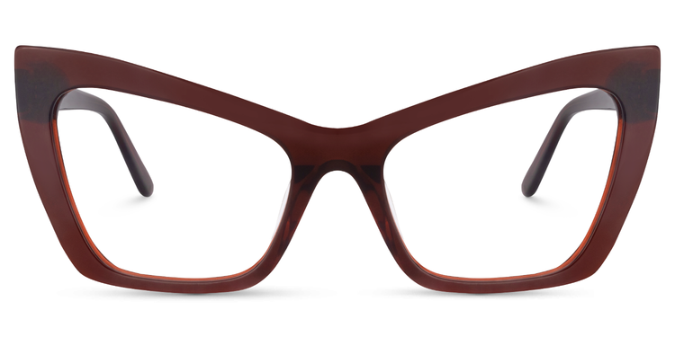 Driscoll Cateye Dark-Red Glasses