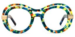 Texidor Blue-Tortoise Round Glasses0