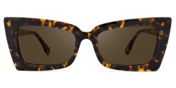 Newell Tortoise Rectangle Sunglasses0