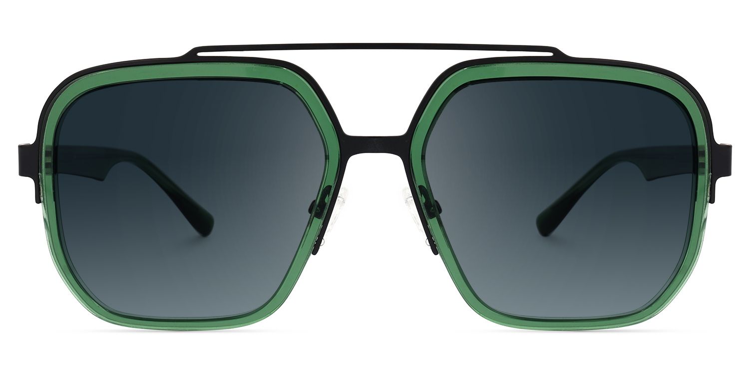 Ace Green Aviator Polarized Sunglasses for Driving | ZEELOOL0