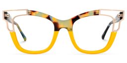 Rhoden Yellow Cat eye Glasses2