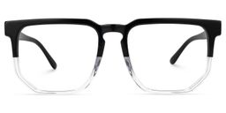 Matherne Black-Clear Square Glasses0