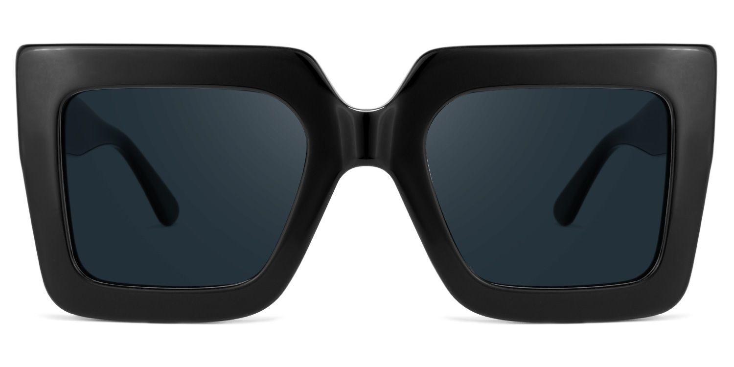 Brandon Square Black Sunglasses for Women & Men | ZEELOOL0