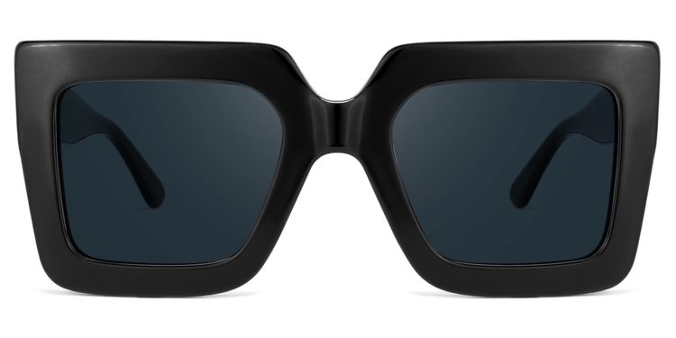 Brandon Black Square Sunglasses