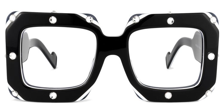 Yuri Square Black Glasses