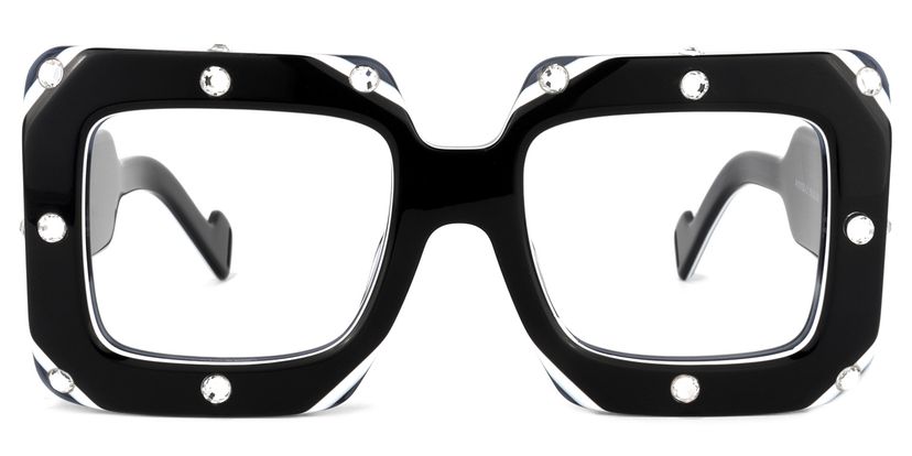 Yuri Square Black Glasses