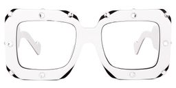 Yuri Square White Glasses0