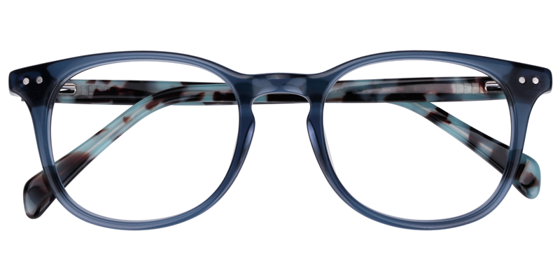 Round Dark Blue Glasses1