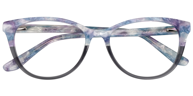 Cateye Blue Pattern Glasses1
