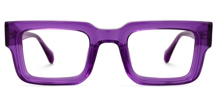 Glaucia Purple Square Glasses
