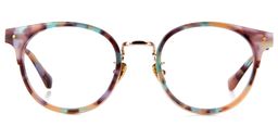 Angelia Floral Round Glasses0