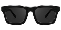 Riley Dark-Gray Rectangle Sunglasses0