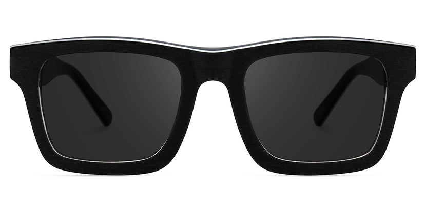Riley Dark-Gray Rectangle Sunglasses