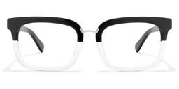 Hargett Rectangle Black-White Glasses0