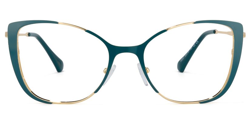 Odalis Cateye Peacock-Green Glasses