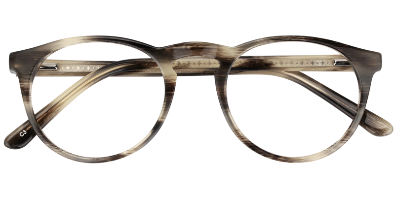 Round Striped Glasses | Zeelool Optical Online1