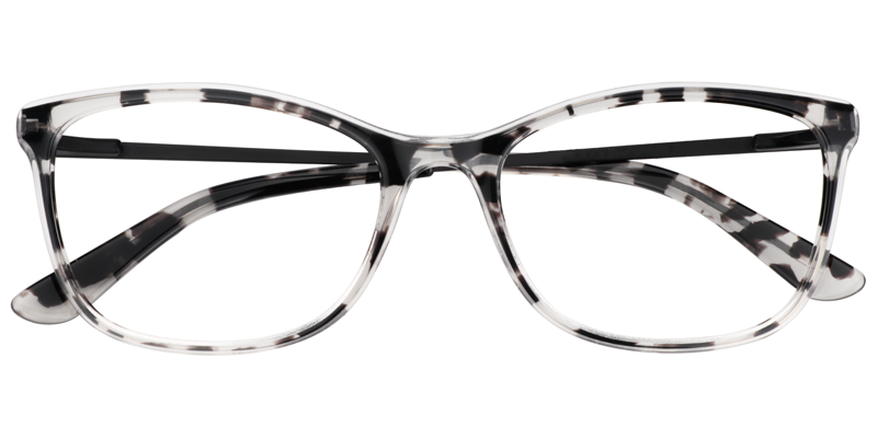 Rectangle Black-Clear Glasses | Zeelool Eyeglasses1