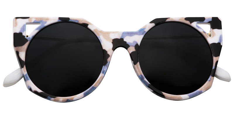 Cateye Blue-Black Sunglasses | Zeelool Sunglasses1