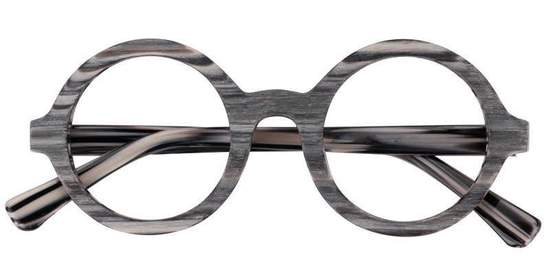 Round Gray Glasses | Zeelool Eyeglasses1
