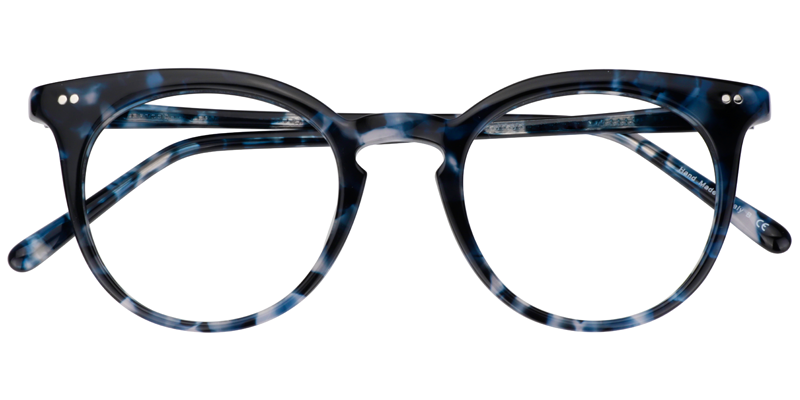 Round Blue-Black Glasses | Zeeelool Eyeglass Frames1