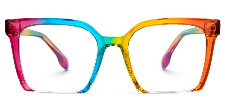 Misty Colorful Square Glasses