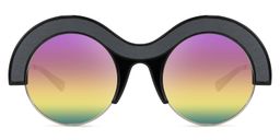 Farrell Round Black Sunglasses0