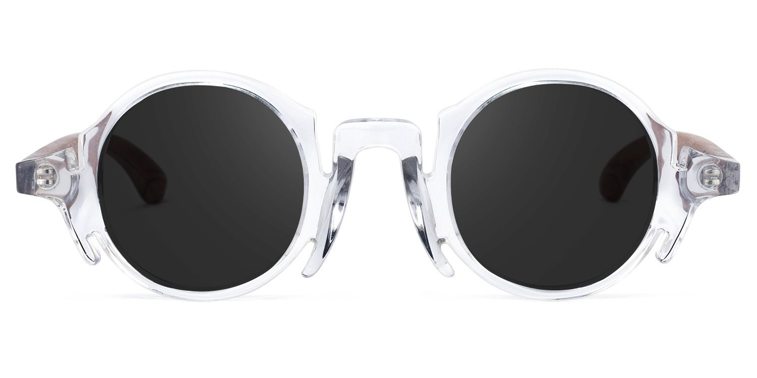 Charlie Round Style Clear Frame Sunglasses | ZEELOOL0