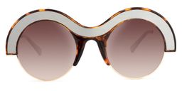 Farrell Round Yellow-Tortoise Sunglasses0